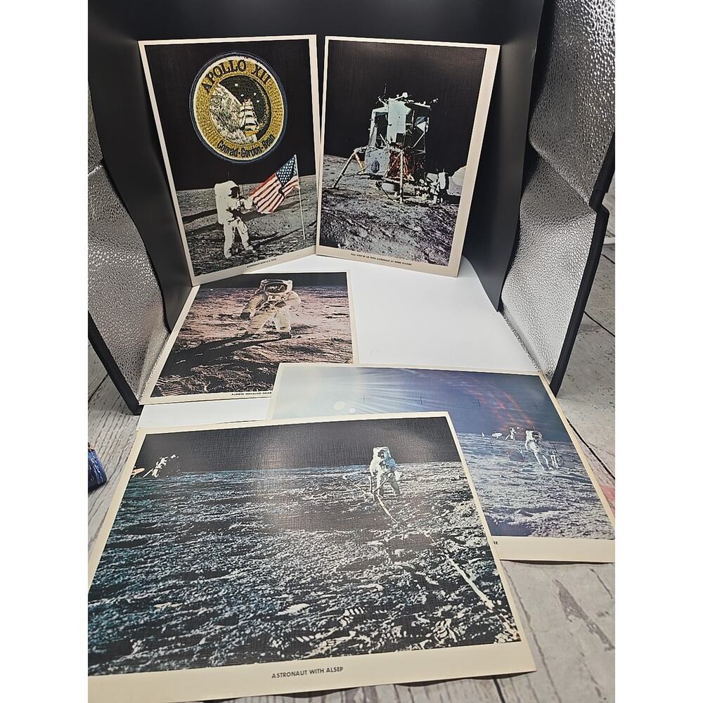 Rare 5 Vintage Apollo 11 Moon Landing Photos 1969 Prints Photos 8x10, 5 total